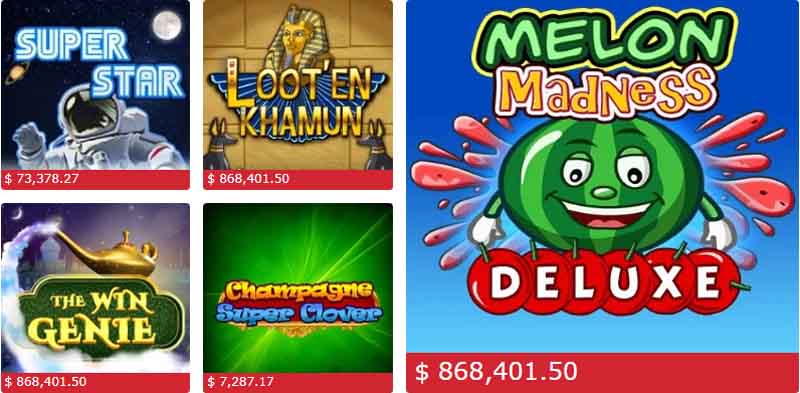 Win big with a number of exclusive progressive jackpot games